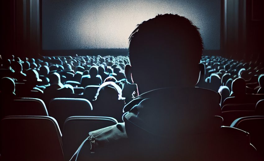 Audience in auditorium watching presentation on stage ,generative artificial intelligence